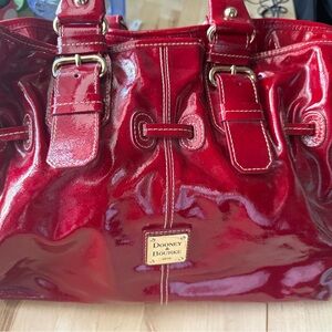 Dooney & Bourke Chiara Shiny Red Patent Tote